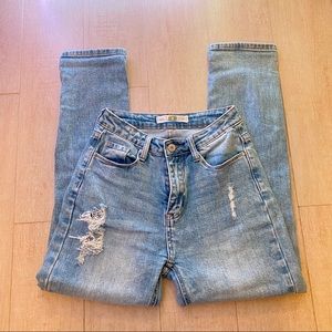 high waisted jeans